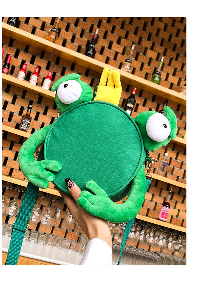 Fashion Green Frog Shape Decorated Backpack(m),Backpack
