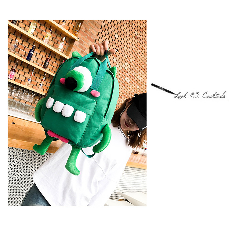 Fashion Green Cartoon Shape Decorated Backpack(m),Backpack