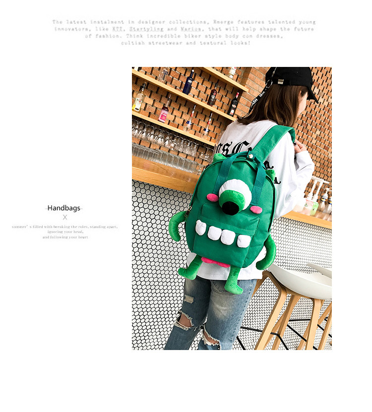 Fashion Green Cartoon Shape Decorated Backpack(l),Backpack