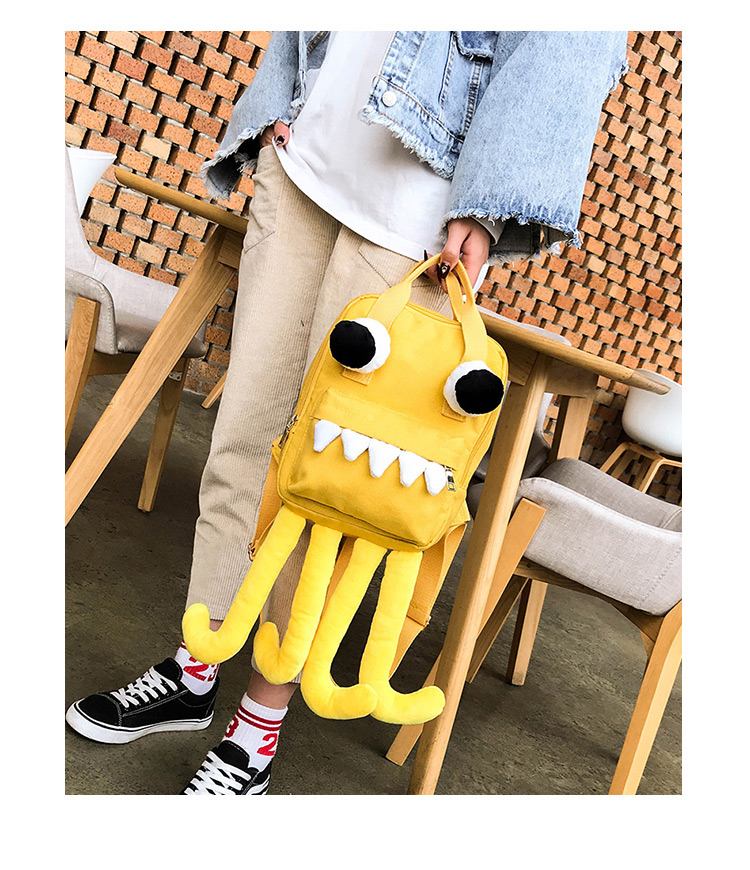 Fashion Yellow Octopus Shape Decorated Backpack(s),Shoulder bags