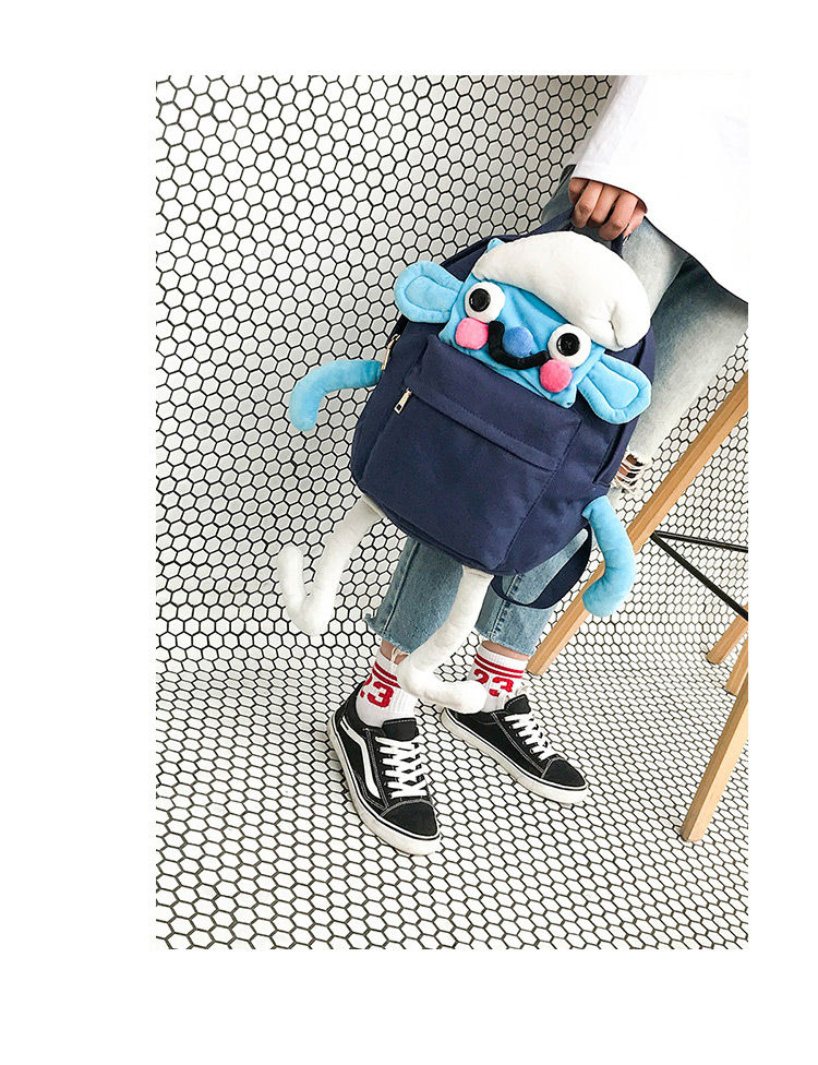 Fashion Blue Cartoon Shape Decorated Backpack(l),Backpack
