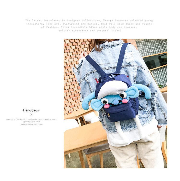 Fashion Blue Cartoon Shape Decorated Backpack(s),Shoulder bags