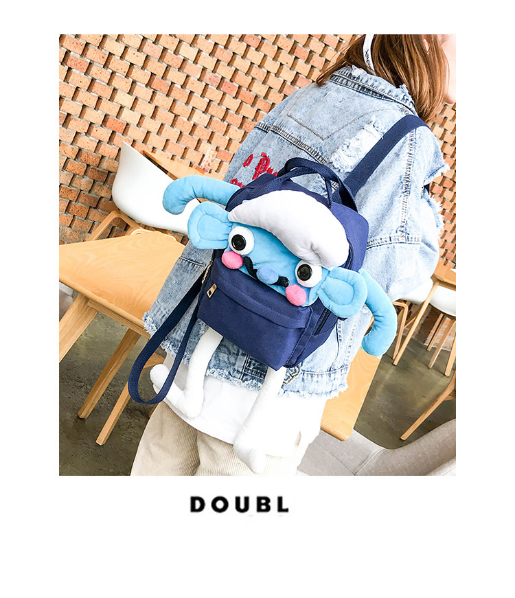 Fashion Blue Cartoon Shape Decorated Backpack(l),Backpack