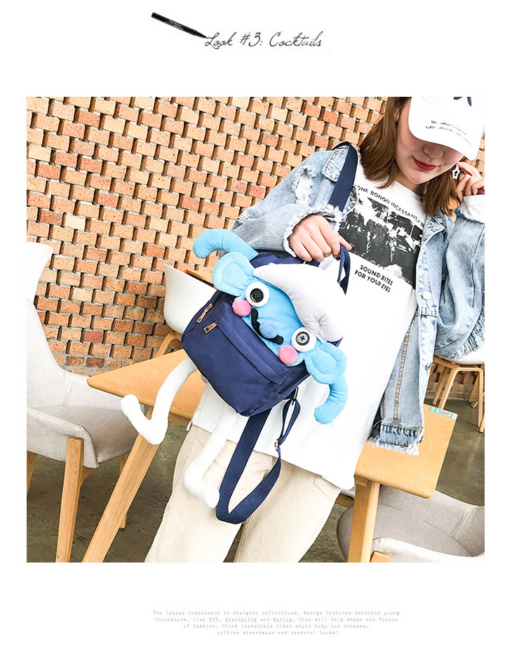 Fashion Blue Cartoon Shape Decorated Backpack(m),Backpack