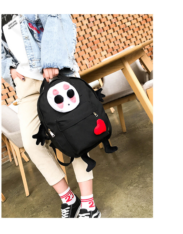 Fashion Black Cartoon Shape Decorated Backpack(m),Backpack