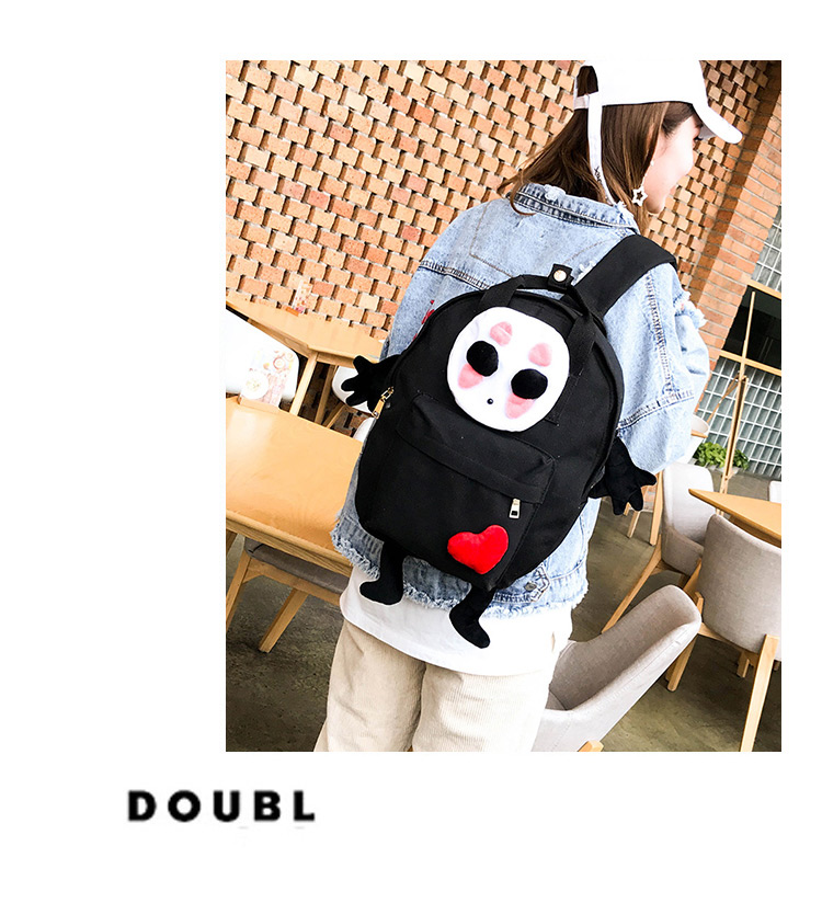 Fashion Black Cartoon Shape Decorated Backpack(m),Backpack