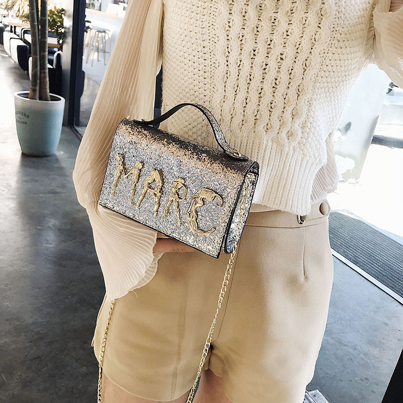 Fashion Silver Color Paillette Shape Decorated Bag,Shoulder bags