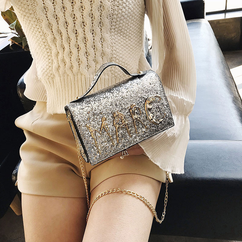 Fashion Silver Color Paillette Shape Decorated Bag,Shoulder bags