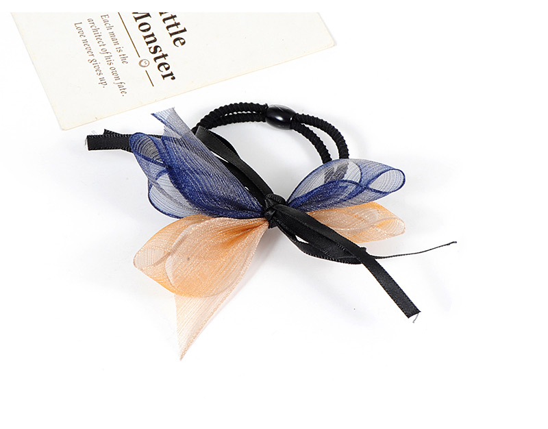 Fashion Black+orange Bowknot Decorated Double Layer Hair Band,Hair Ring