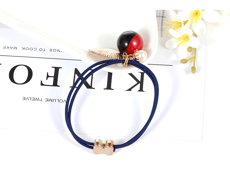 Fashion Navy Leaf&pearls Decorated Hair Band,Hair Ring