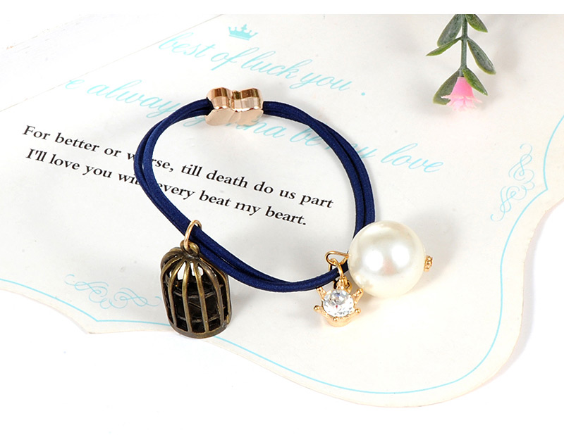 Fashion Navy Cage Pendant Decorated Hair Band,Hair Ring