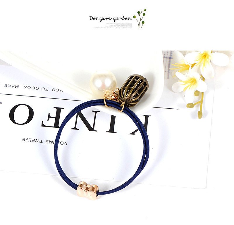 Fashion Navy Cage Pendant Decorated Hair Band,Hair Ring