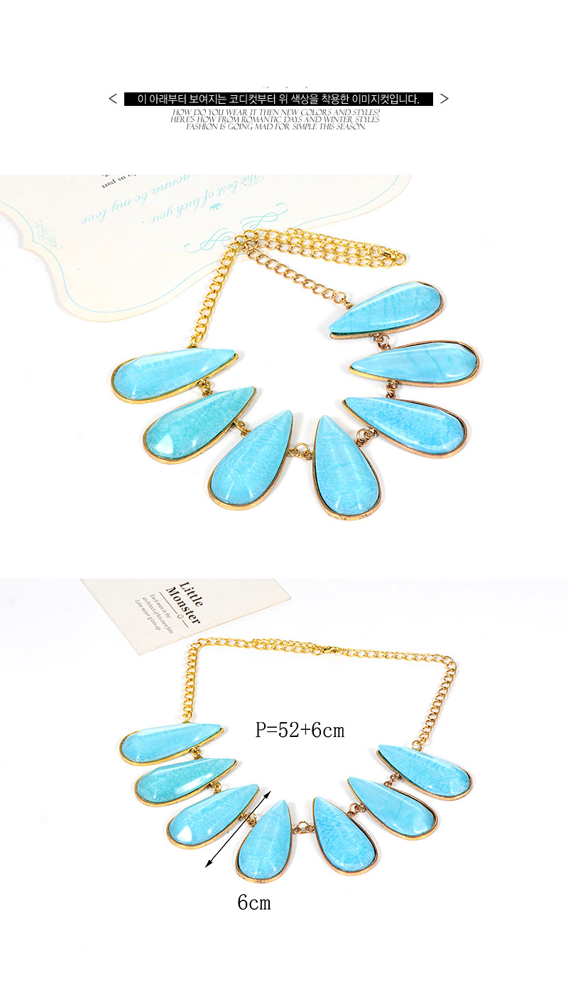 Fashion White Waterdrop Shape Decorated Necklace,Bib Necklaces
