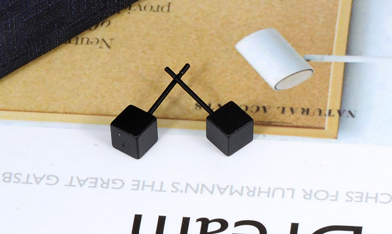 Fashion Silver Color Square Shape Decorated Earrings,Stud Earrings