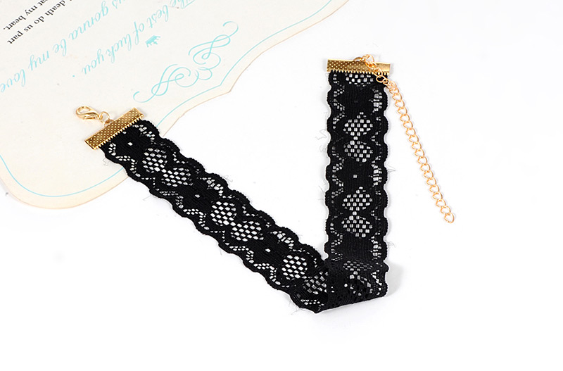 Fashion Black Lace Decorated Necklace,Chokers