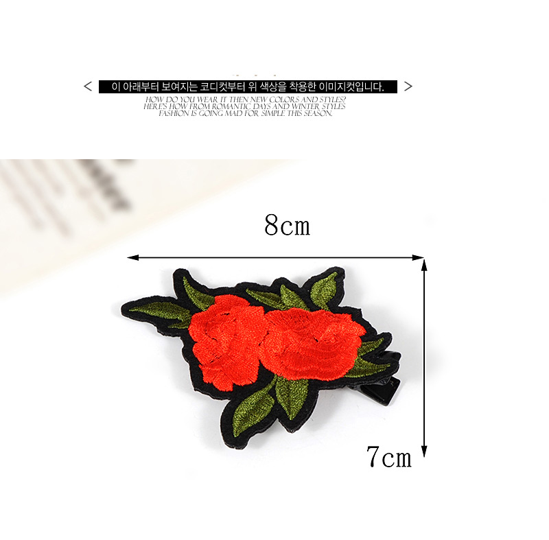 Fashion Red Flower Shape Decorated Hair Clip,Hairpins