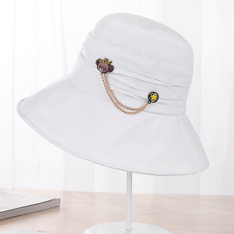 Fashion Black Pure Color Decorated Hat,Sun Hats