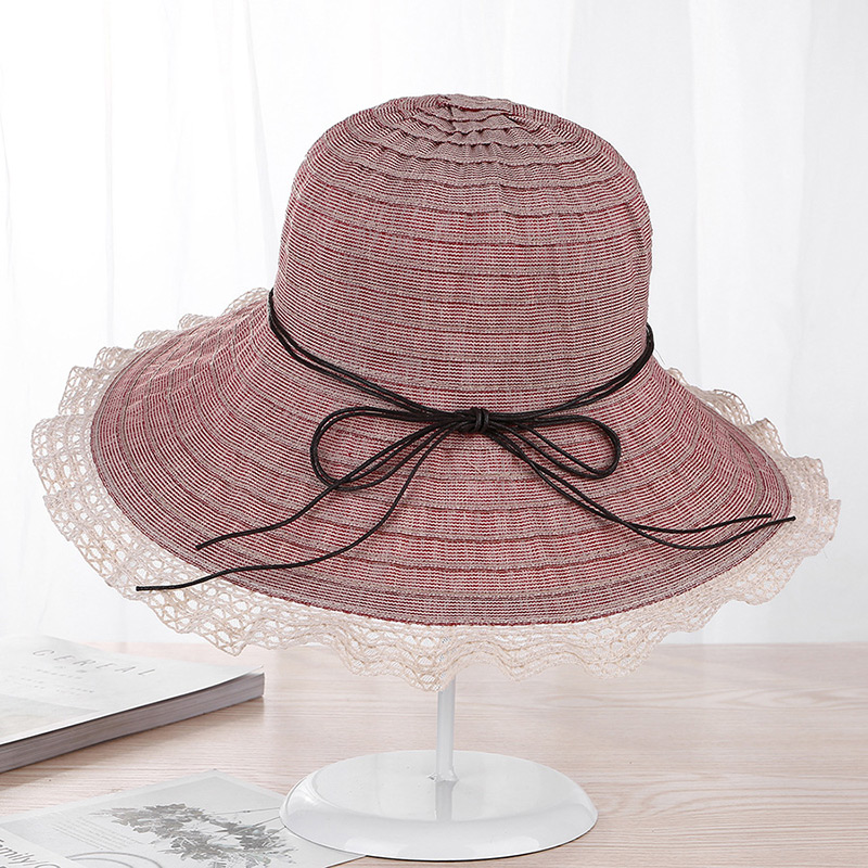 Fashion Brown Strip Shape Decorated Hat,Sun Hats