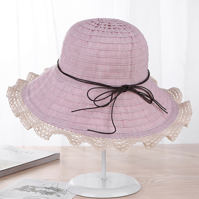 Fashion Light Pink Strip Shape Decorated Hat,Sun Hats