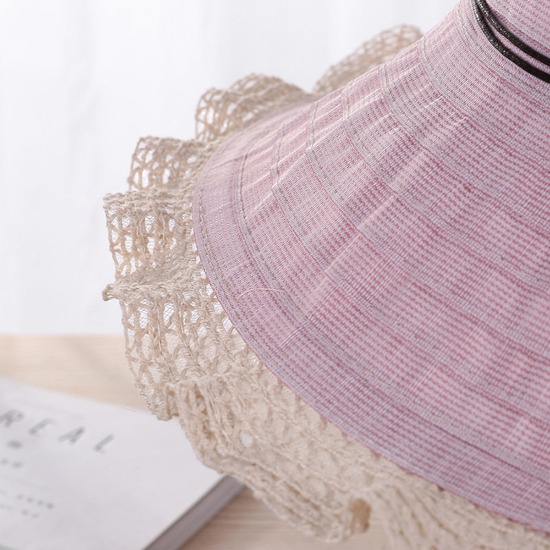 Fashion Light Pink Strip Shape Decorated Hat,Sun Hats