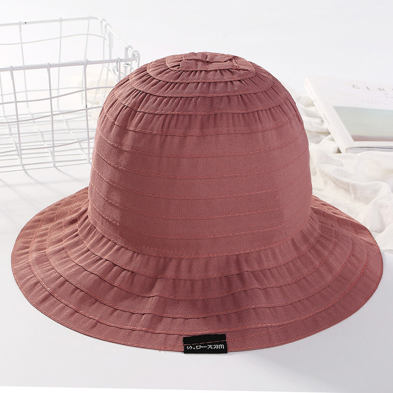 Fashion Pink Pure Color Decorated Hat,Sun Hats