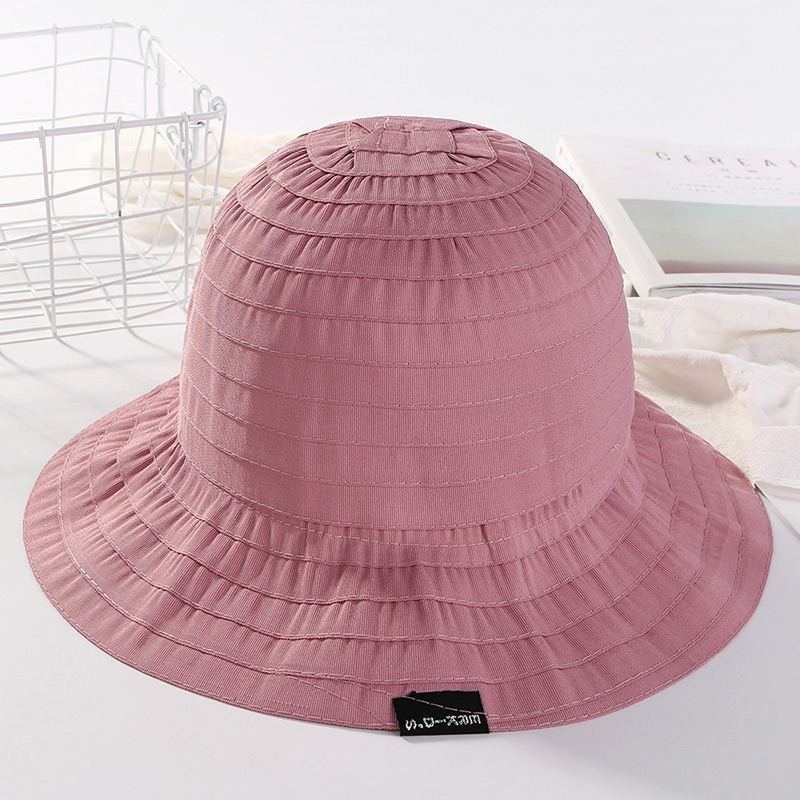 Fashion Pink Pure Color Decorated Hat,Sun Hats