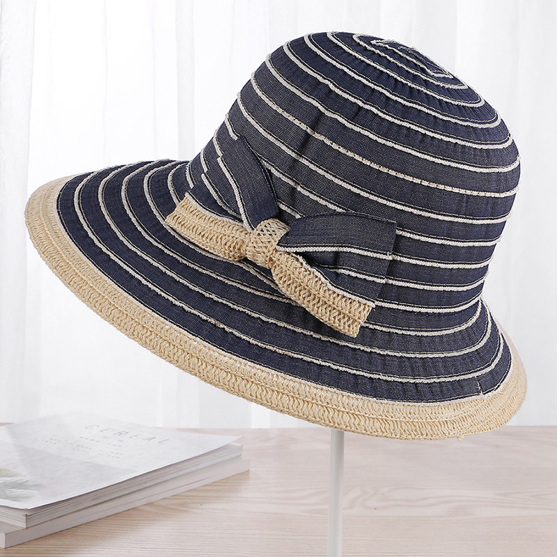 Fashion Navy Bowknot Shape Decorated Hat,Sun Hats