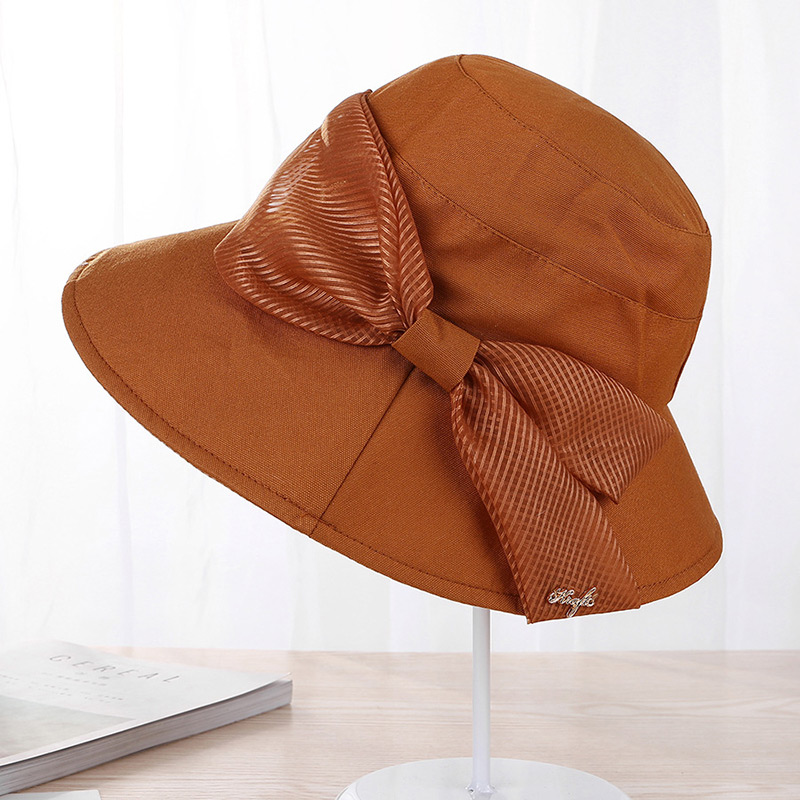 Fashion Brown Bowknot Shape Decorated Hat,Sun Hats