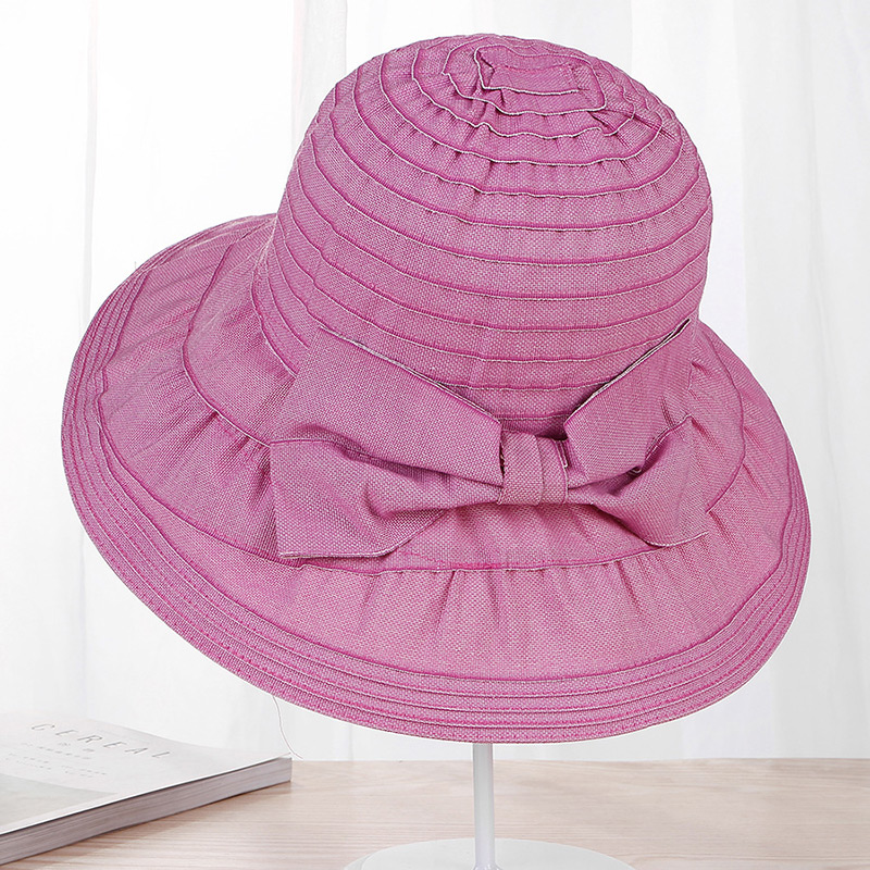 Fashion Plum Red Bowknot Shape Decorated Hat,Sun Hats
