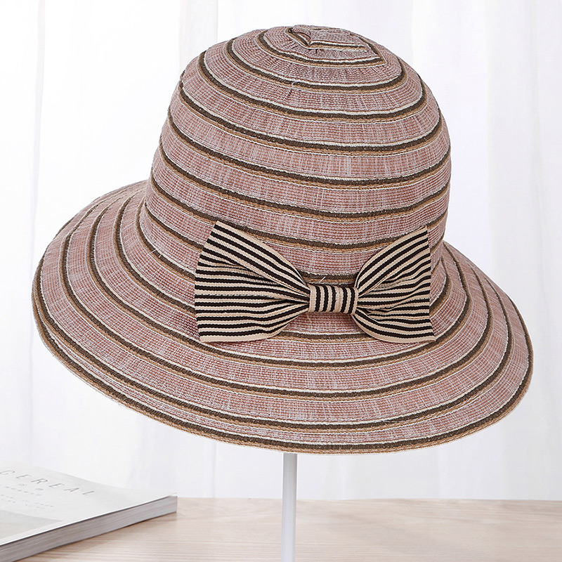 Fashion Dark Pink Strip Shape Decorated Hat,Sun Hats