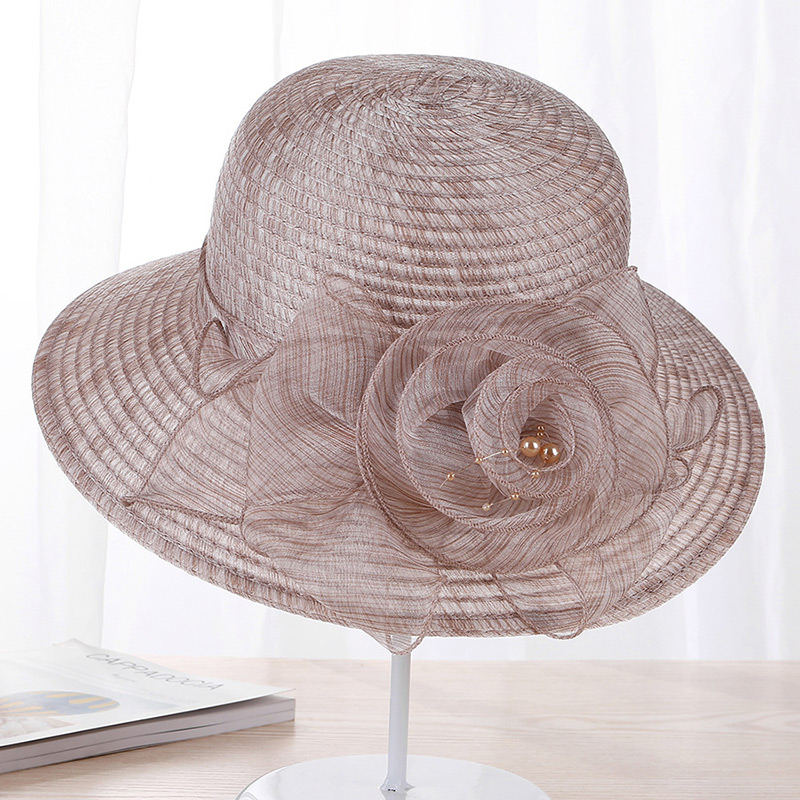 Fashion Claret-red Flower Shape Decorated Hat,Sun Hats