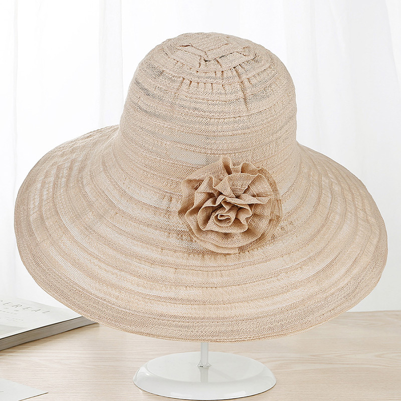 Fashion Black Flower Shape Decorated Hat,Sun Hats