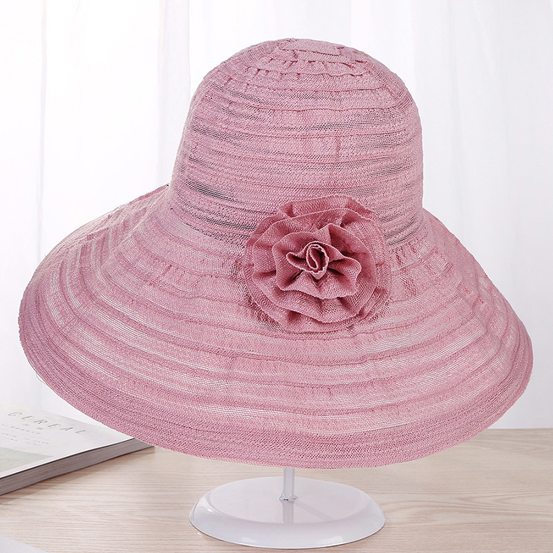 Fashion Black Flower Shape Decorated Hat,Sun Hats