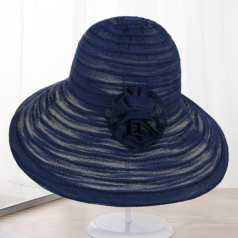 Fashion Gray Flower Shape Decorated Hat,Sun Hats