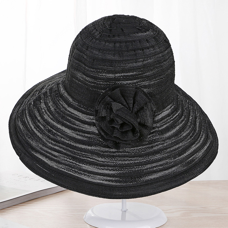 Fashion Gray Flower Shape Decorated Hat,Sun Hats