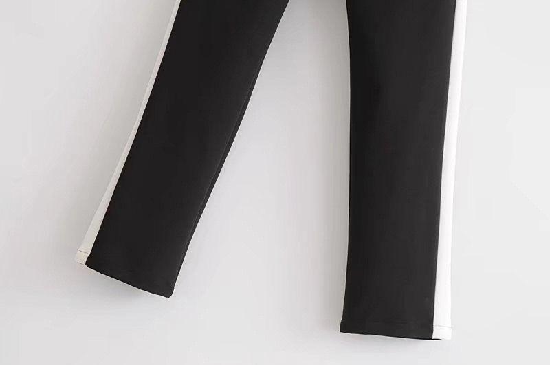 Fashion Balck+white Stripe Pattern Decorated Pants,Pants