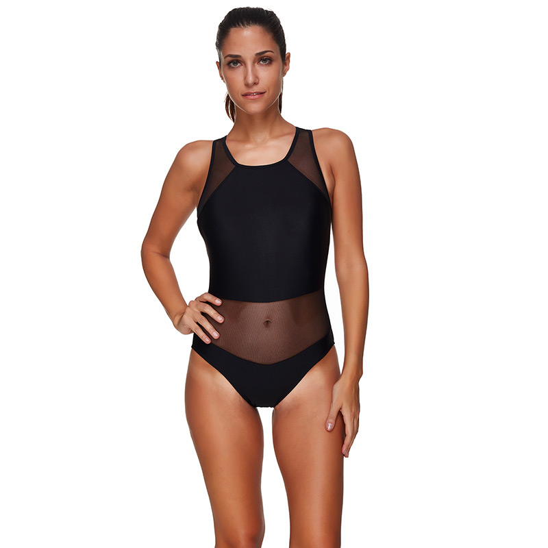 Sexy Black Pure Color Design Simple Swimwear,One Pieces