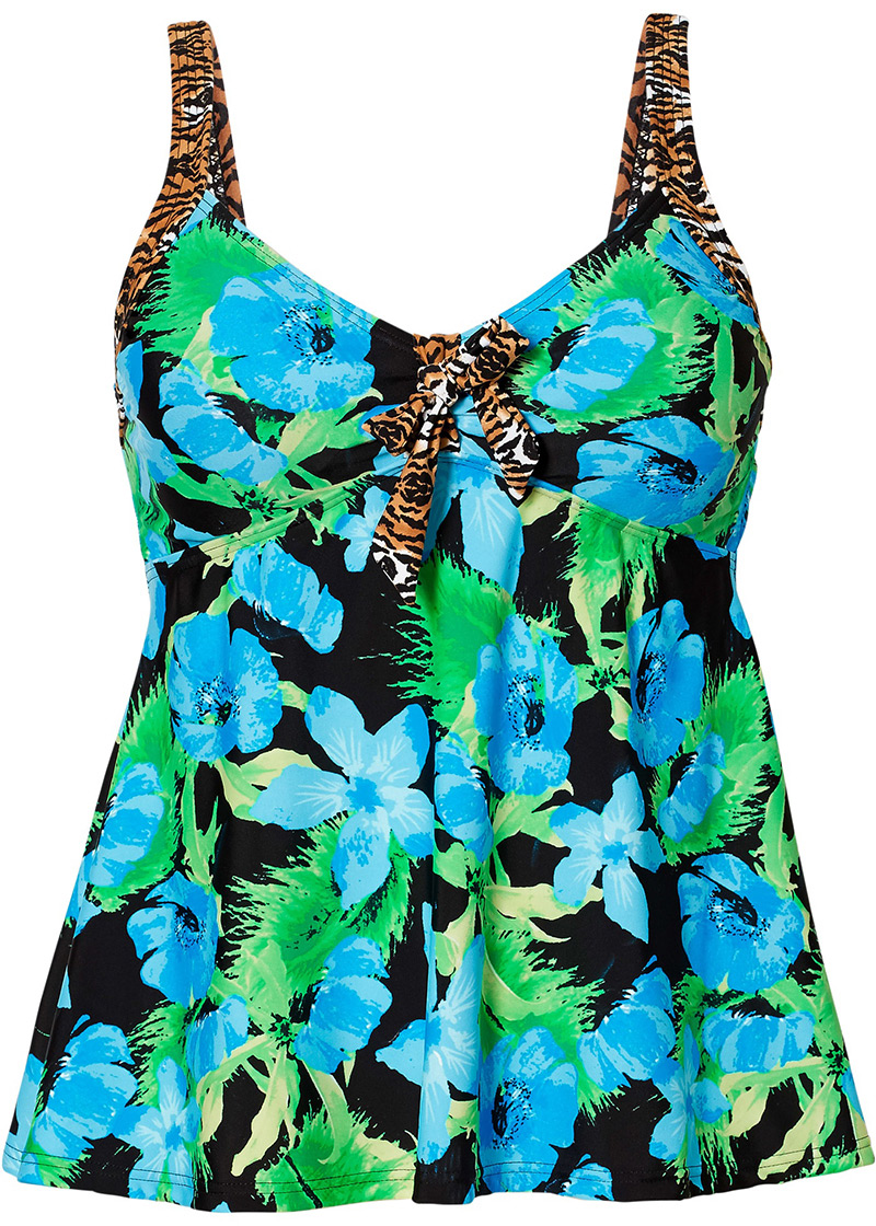 Sexy Green Tiger Skin Pattern Design Suspender Swimwear(2pcs),Swimwear Sets