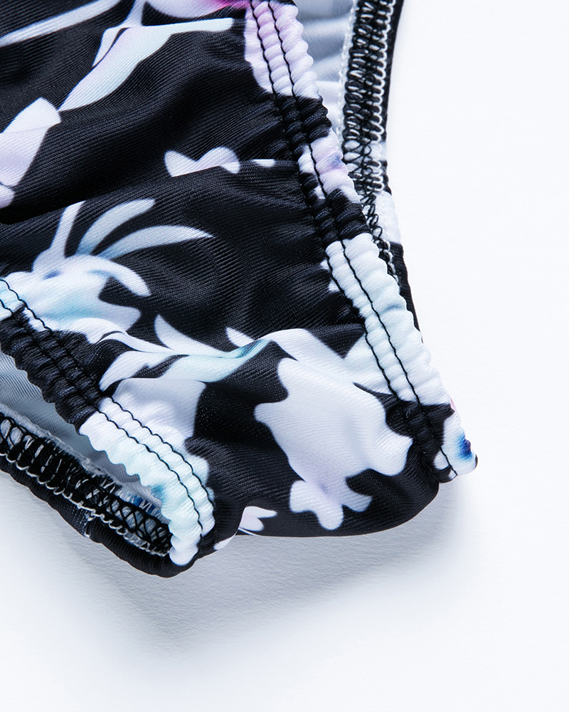 Sexy Black Suspender Design Round Neckline Swimwear(2pcs),Bikini Sets