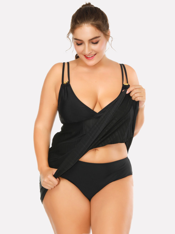 Sexy Black Pure Color Design Simple Swimwear,Bikini Sets