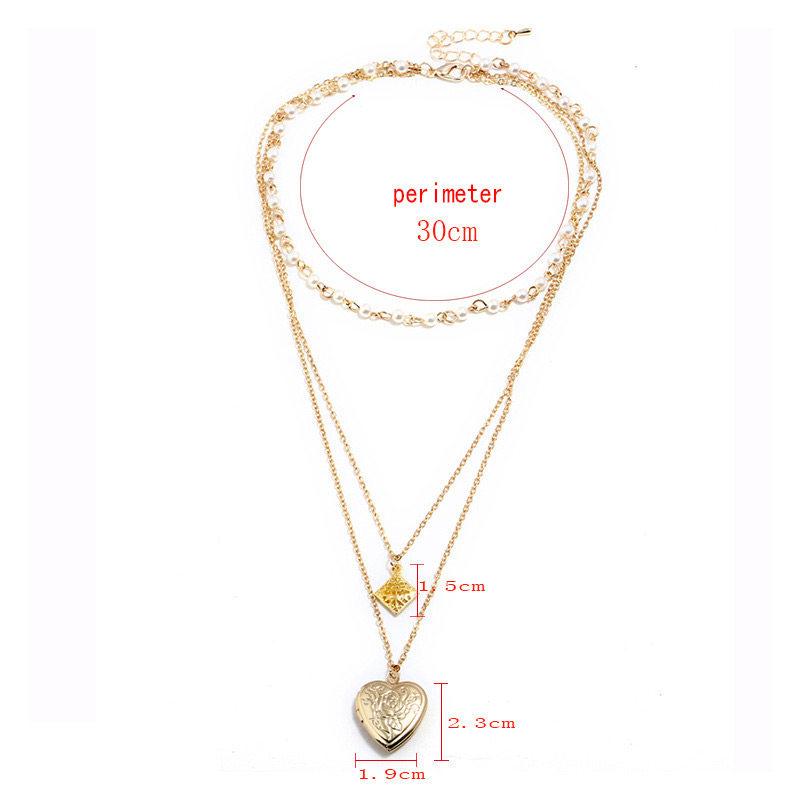 Fashion Gold Color Heart Shape Design Pure Color Necklace,Pendants