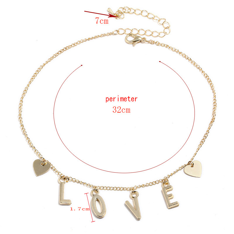 Fashion Gold Color Letter Shape Design Pure Color Necklace,Pendants