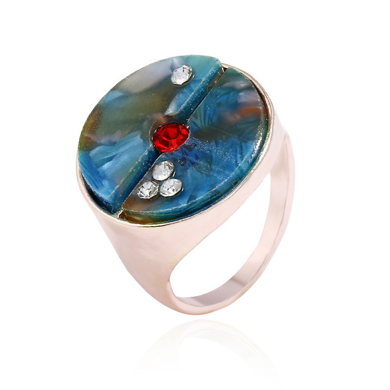 Fashion Blue Round Shape Decorated Ring,Fashion Rings