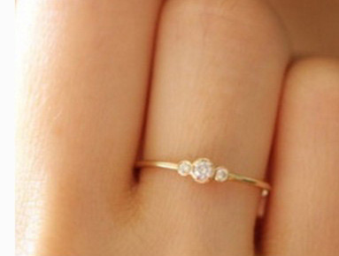 Fashion Gold Color Diamond Decorated Simple Ring,Fashion Rings