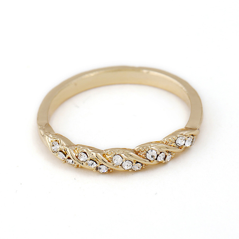 Fashion Rose Gold Full Diamond Decorated Ring,Fashion Rings