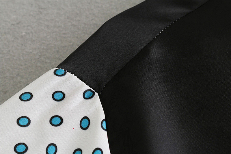 Fashion Black+white Dots Shape Pattern Decorated Shirt,Sunscreen Shirts