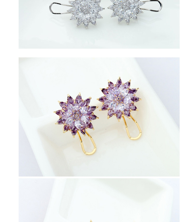 Fashion Silver Color Flower Shape Design Earrings,Stud Earrings