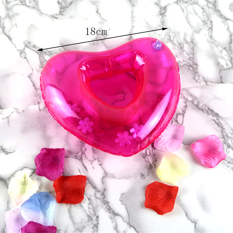 Fashion Plum Red Heart Shape Decorated Cup Holder,Beach accessories