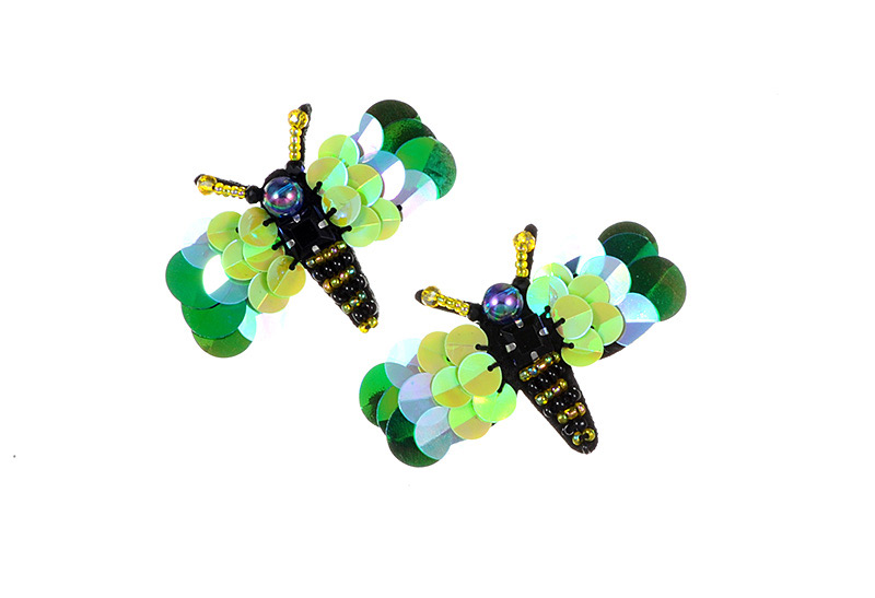 Fashion Green Bee Shape Decorated Earrings,Stud Earrings