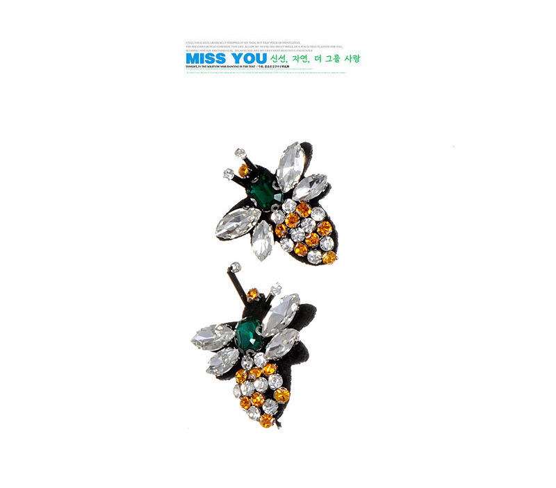 Fashion Multi-color Bee Shape Decorated Earrings,Stud Earrings